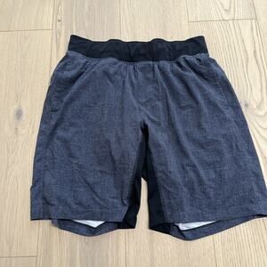 Lululemon Men’s Running Lined Shorts Black Gray Size L